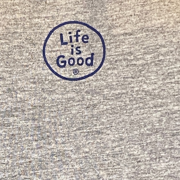 Life is Good "Grateful" Christmas Holiday Ornaments Crusher Tee Shirt Sz XS EUC - Picture 3 of 5